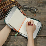 Victoria's Journals Zippered Vegan Leather Portfolio - Dawn