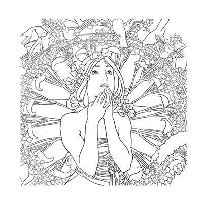 Fridolin Colouring Art Kit - Art Nouveau