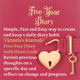 Victoria's Journals 5-Year Undated Locking Planner - Fuchsia