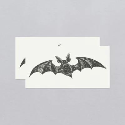 Tattly Temporary Tattoos 2pk - Edward Gorey Vampire Bat
