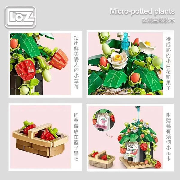 LOZ Mini Block Kit - Micro Plants Strawberry Bonsai