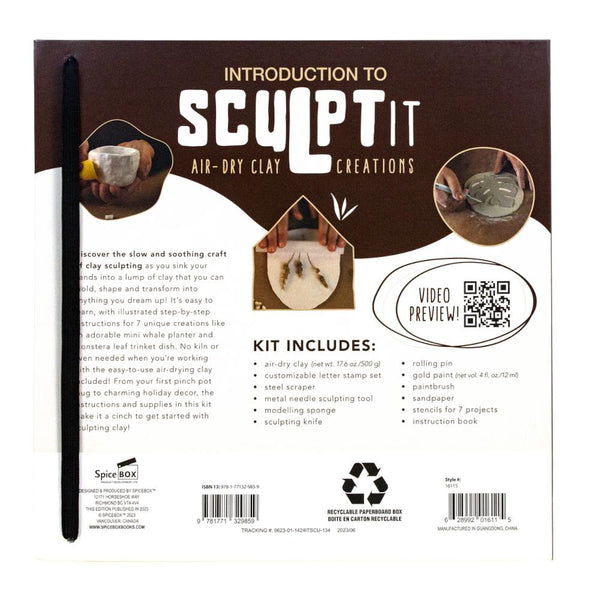 SpiceBox Introduction To Sculpt It Air-Dry Clay Kit