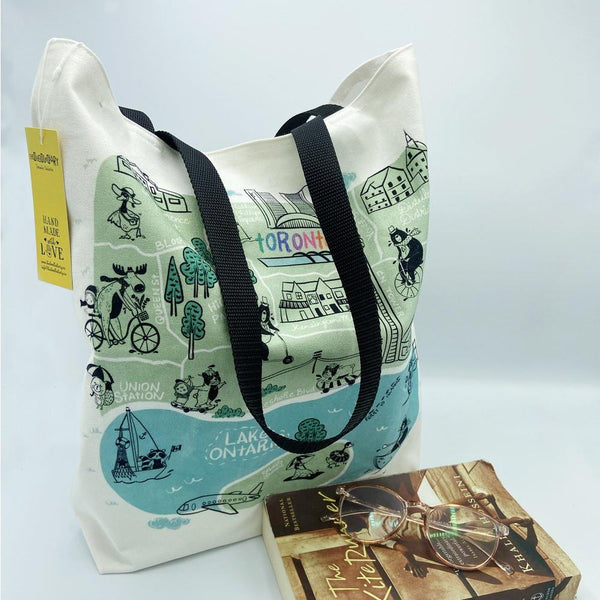 The Doodle Diary Tote Bag - Toronto Map