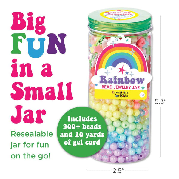 Creativity for Kids Bead Jewelry Jar - Rainbow