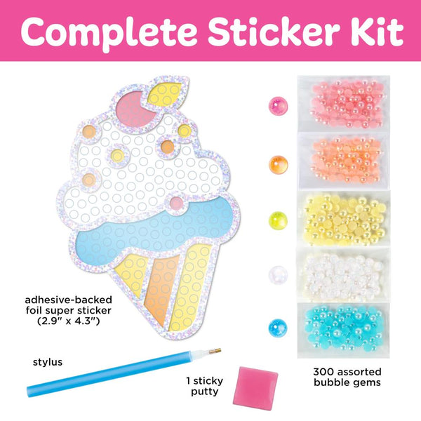 Creativity for Kids Bubble Gems Super Sticker - Ice Cream