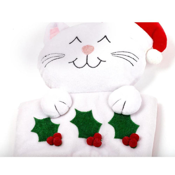 Santa's Secrets Christmas Stocking 20" - Plush Cat