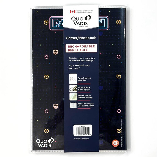 Quo Vadis Lined Notebook - Pac-Man, Blue
