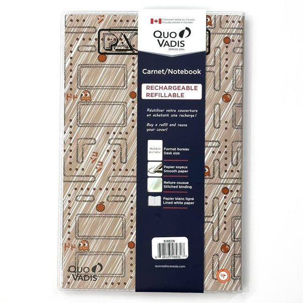 Quo Vadis Lined Notebook - Pac-Man, Beige