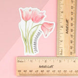 Naughty Florals Vinyl Sticker - Shhhhhhhhhh!