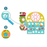 Djeco Stencil Colouring Kit - Neat But Fun