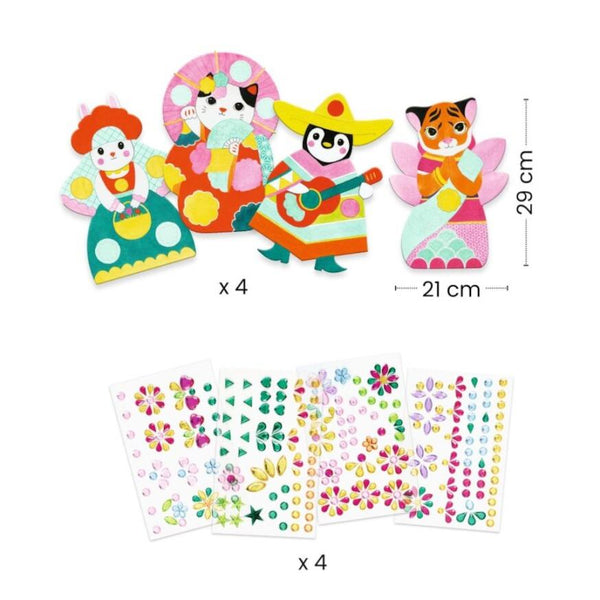Djeco Create With Stickers - Rhinestones