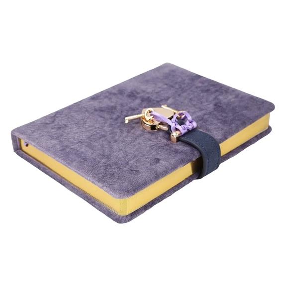 Victoria's Journals Heart Lock Diary - Blue-Purple