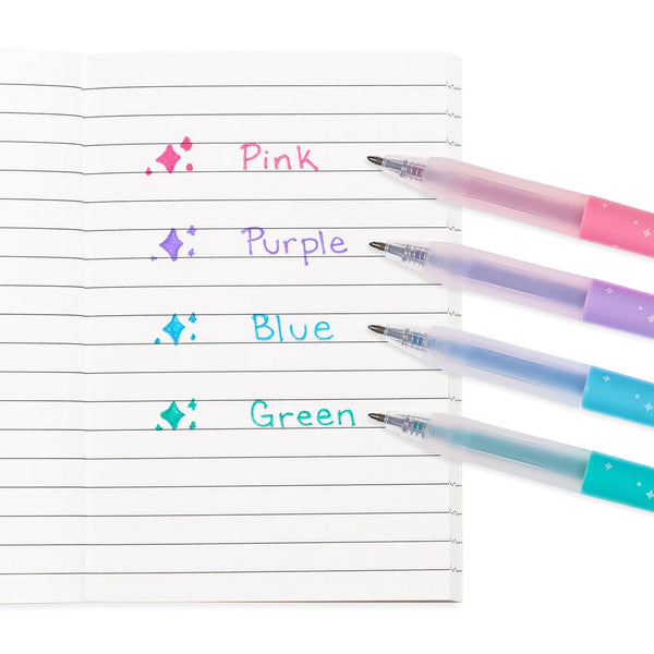 Ooly Oh My Glitter! Retractable Gel Pens 4pk