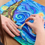 OKTO Sensory Art 3D Clay Painting Kit - Starry Night, Vincent Van Gogh