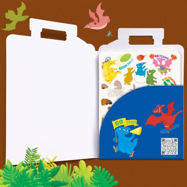 The Piggy Story 500+ Stickers On-The-Go - Sporty Dinos
