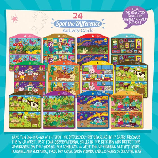 The Piggy Story Dry Erase Activity Cards - Spot The Difference