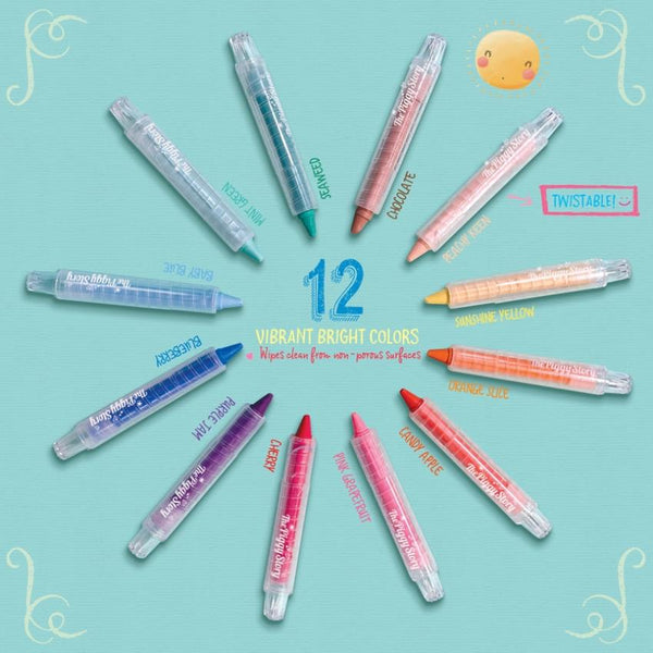 The Piggy Story Colour Everywhere Twistable Chalk Crayons - Unicorn Fantasy