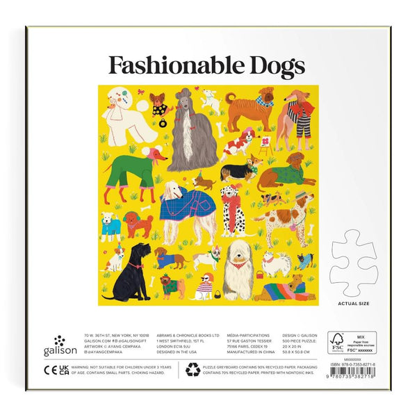 Galison 500pc Puzzle - Fashionable Dogs