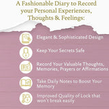 Victoria's Journals Heart Lock Diary - Hush Hush Metallic Lilac