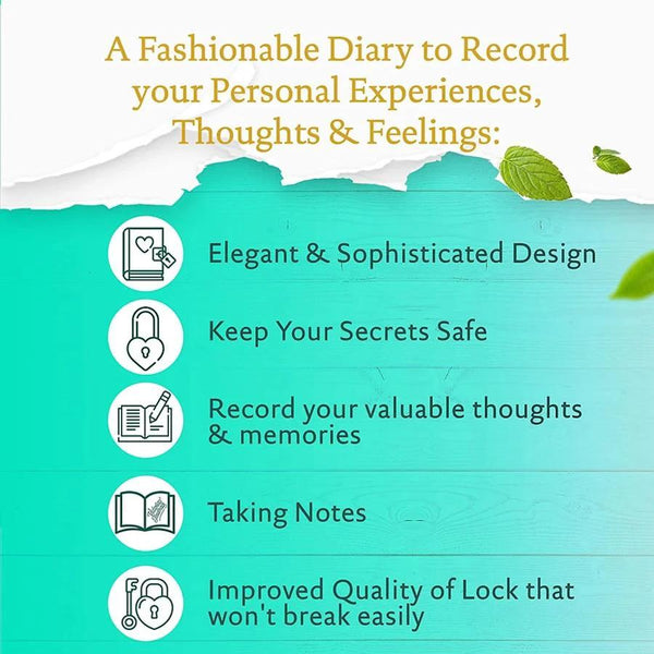 Victoria's Journals Heart Lock Diary - Hush Hush Iridescent Blue