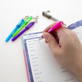 Bazic Palm Mini Ballpoint Pen with Key Ring 5pk