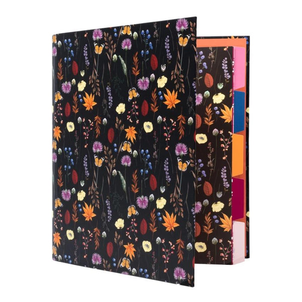 Pukka Pads Rollbound 3-Ring Binder - Bloom, Black