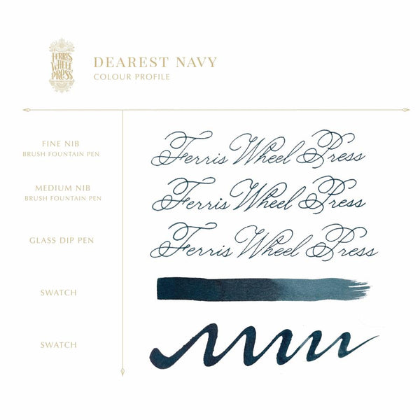 Ferris Wheel Press Bottled Ink - 10ml Dearest Navy
