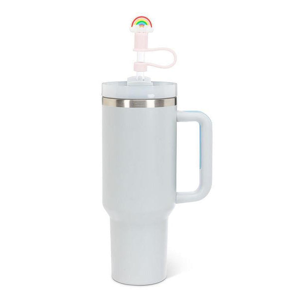 Abbott Slurpp Jumbo Tumbler Straws with Silicone Caps 3pk Rainbows & Heart