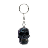 Puckator Skulls & Roses Metallic Skull Keyring, Assorted