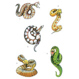 Dover Glow in the Dark Temporary Tattoos: Snakes by Jan Sovak
