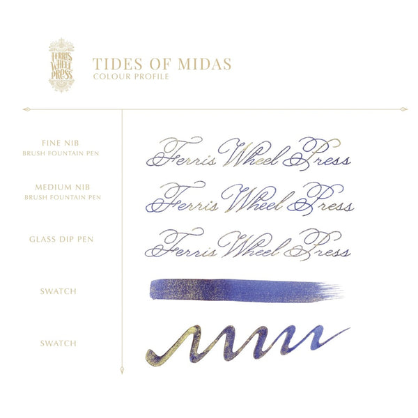 Ferris Wheel Press Bottled Ink - 10ml Tides of Midas