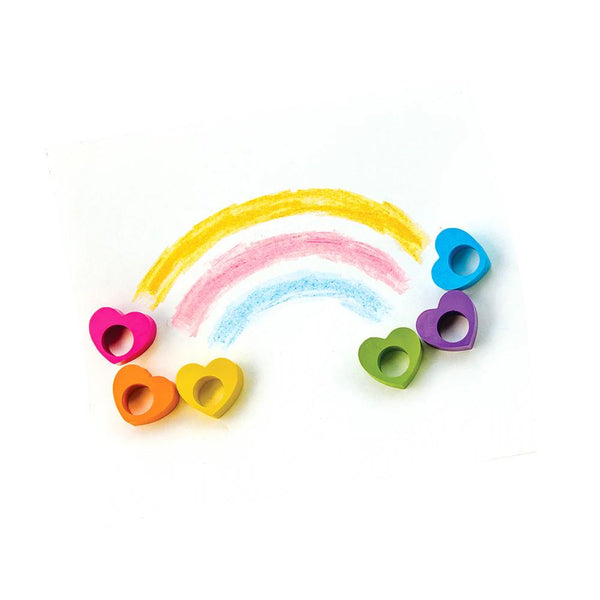 Ooly Heart Ring Crayons - Set of 6