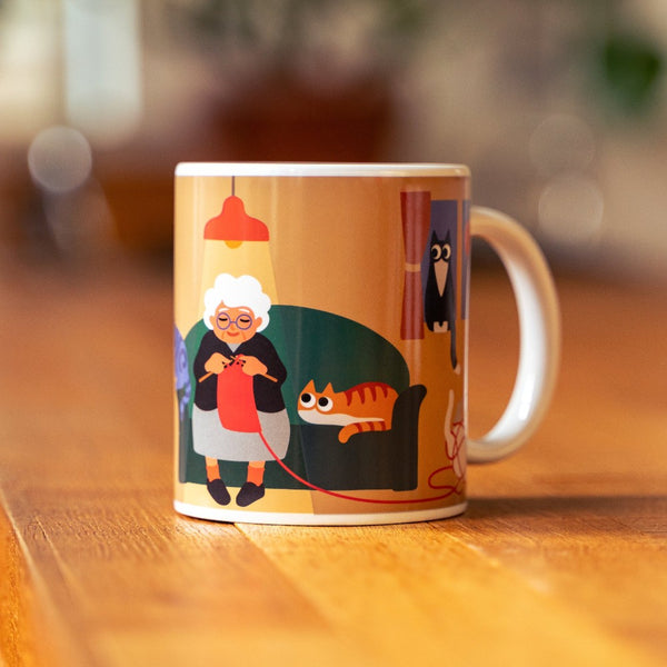 Kikkerland Morph Mug 11oz Cat Lady