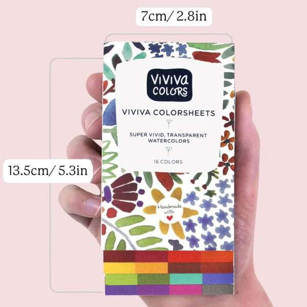 Viviva Colors Colorsheets Watercolour Set - Original 16 Colours