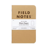 Field Notes 3/pack Plain / Blank Paper Original Kraft Notebook 3.5x5.5" FN-03