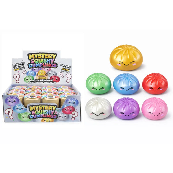Zibbers Mystery Squishy Dumpling Fidget Squeeze / Stress Toy - Metallic Bao Bun