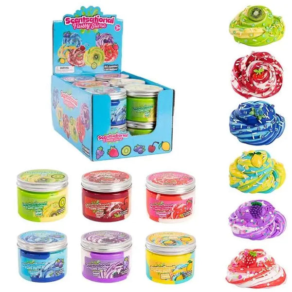 Handee Products Scentsational Multicolored Fluffy Slime Fruit Scented (PU360)