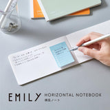 EMILy Horizontal Notebook 164mm x 92mm, 3.5mm Grid - Blue Grey (By King Jim)
