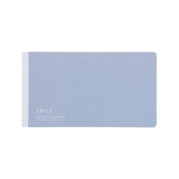 EMILy Horizontal Notebook 164mm x 92mm, 3.5mm Grid - Blue Grey (By King Jim)