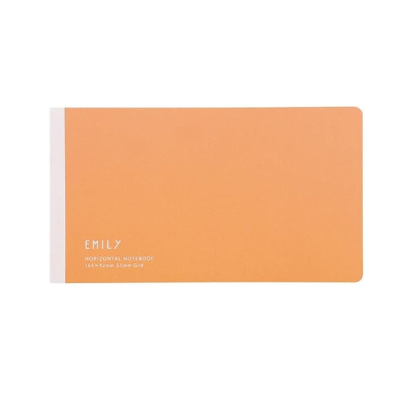 EMILy Horizontal Notebook 164mm x 92mm, 3.5mm Grid - Orange (By King Jim)
