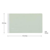 EMILy Horizontal Notebook 164mm x 92mm, 3.5mm Grid - Pale Green (By King Jim)