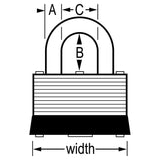 Master Lock Laminated Steel Padlock with Key