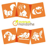 Avenue Mandarine Stencils Set 6pk Domestic Animals