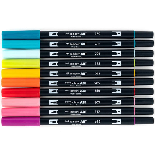 Tombow Dual Brush Pen Set 10pk Tropical