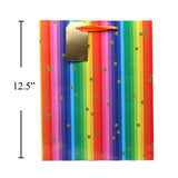 Paper Trendz Gift Bag, Large - Rainbow Stripes
