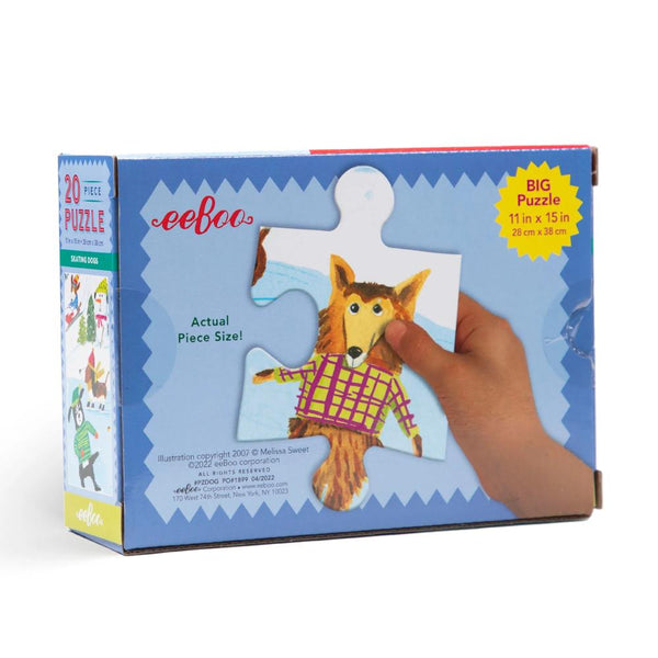 eeBoo 20pc Puzzle - Skating Dogs