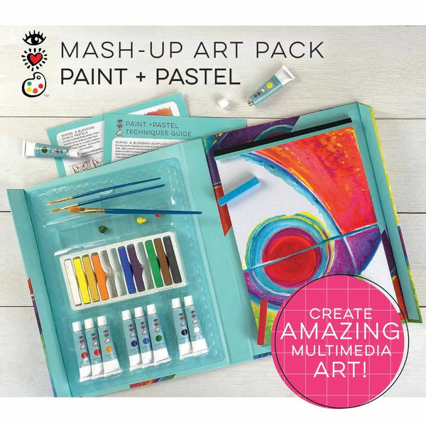 Bright Stripes iHeartArt Mash-Up Art Pack Paint + Pastels