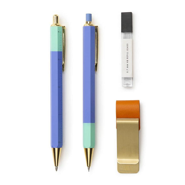 Kikkerland Ballpoint Pen & Mechanical Pencil Set