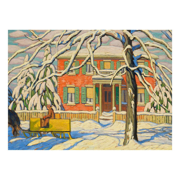 Pomegranate Holiday Cards 12pk Lawren S. Harris: Red House and Yellow Sleigh