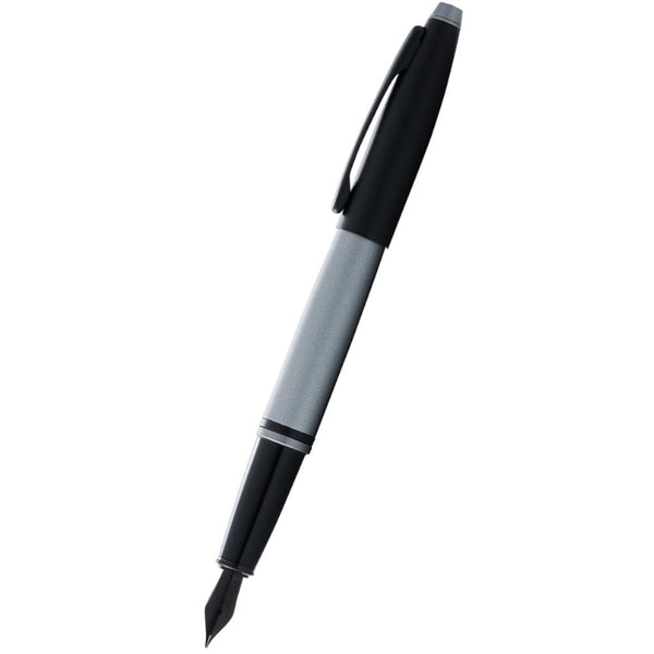 Cross Calais Fountain Pen, Medium Nib - Matte Grey/Black